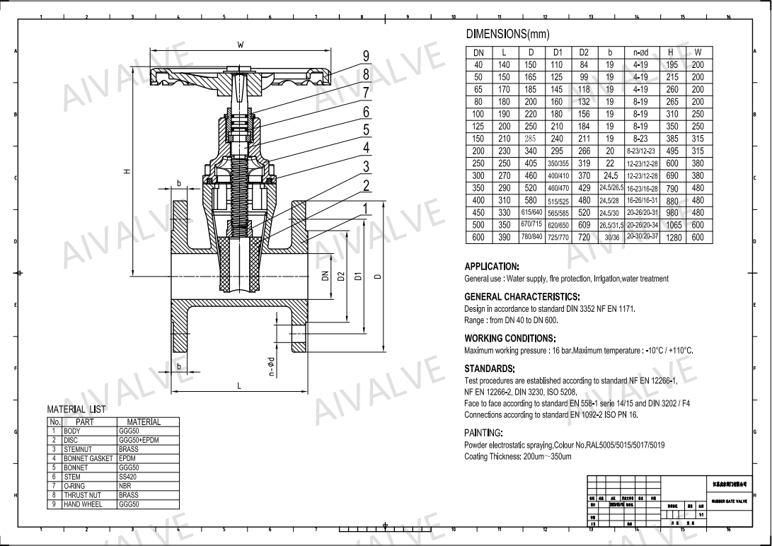 F4 Resilient Seated Gate Valve